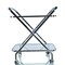 Homeroots Chrome X-Shape Bar Cart 16.5 x 26.25 x 30.5 in. 364168 - alternate 4
